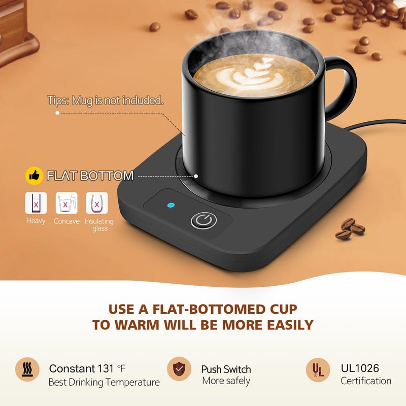 Lesipee Coffee Mug Warmer, Smart Candle Warmer, Electric Cup Warmer with Aluminum Metal Panel for Office, Desk Accessories, Electric Beverage Warmer for Cocoa, Milk, Coffee Gifts for Dad - Image 2